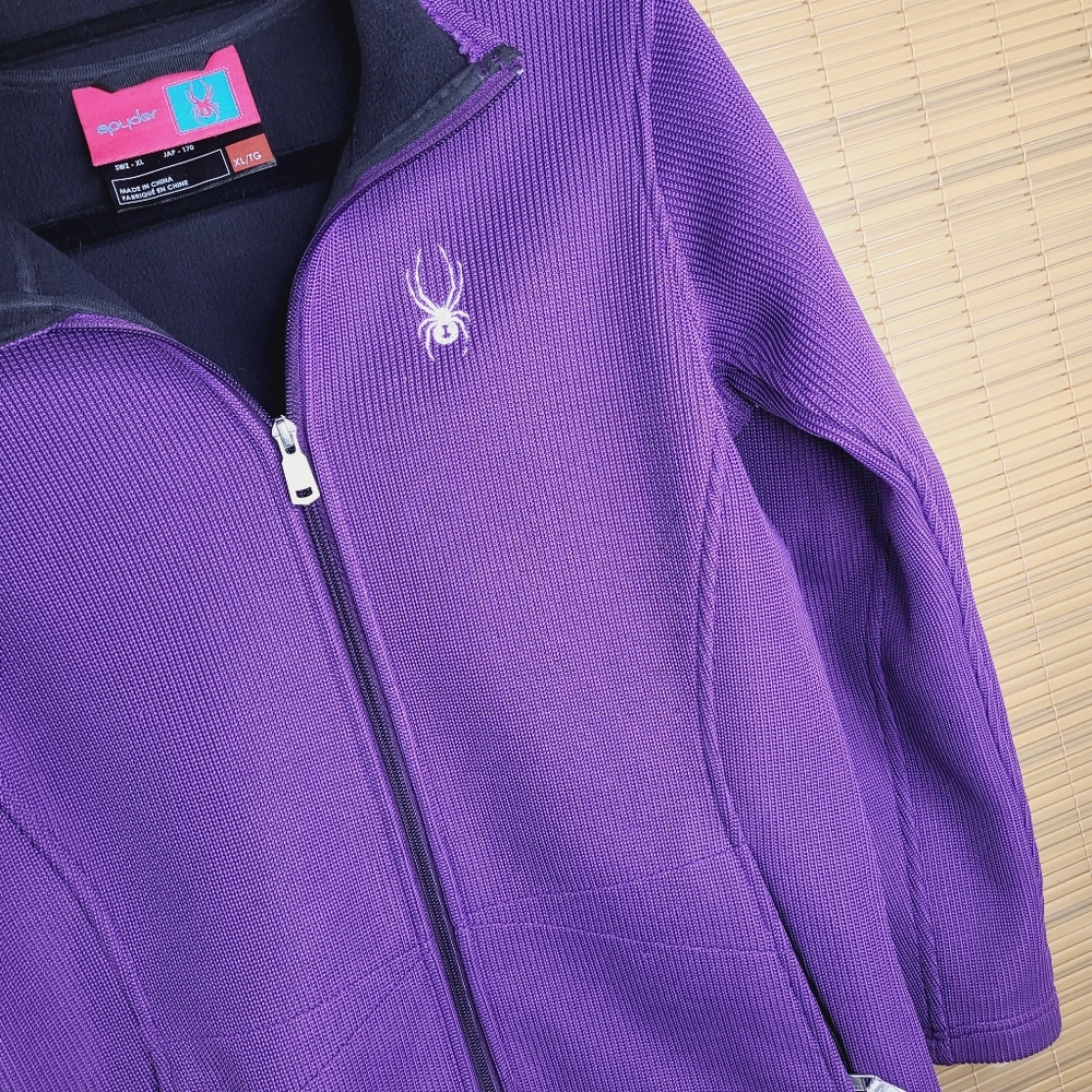 SPYDER Endure Full Zip Fleece Lined Jacket Size XL Womens  Purple